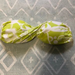 Tropical island print bandeau top